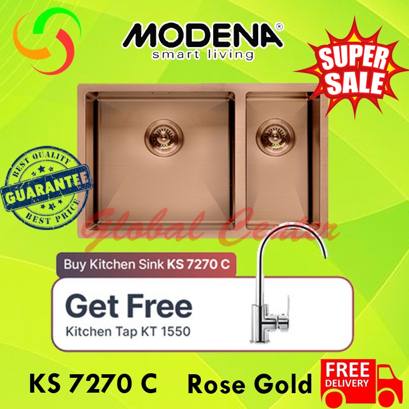 Kitchen Sink Modena KS 7270 C Rose Gold Original