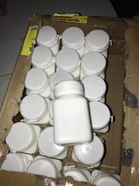 Botol Kapsul Kotak 30ml Putih Snap | Kemasan Package Botol Minuman