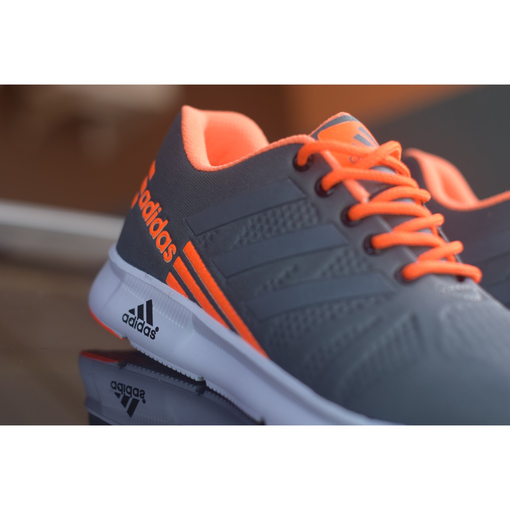 SEPATU ADIDAS NEO RUNNING ABU ORANGE