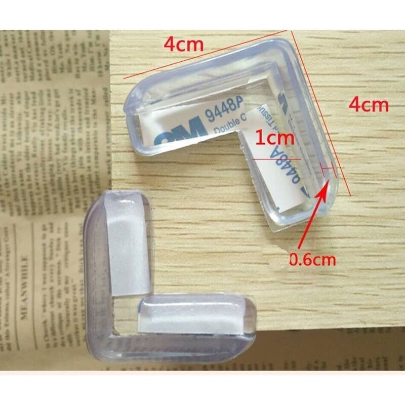 Pelindung Karet Silikon Pengaman Sudut Siku Meja Kaca Kayu 1 pcs