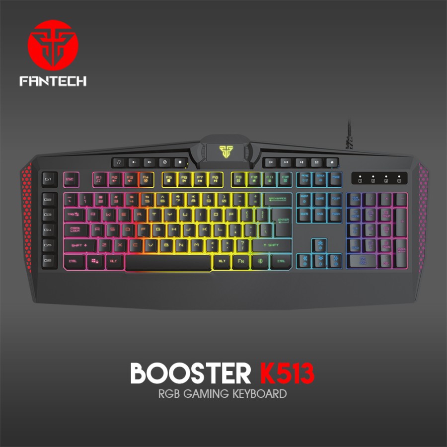 Fantech K513 Full Size Gaming Keyboard Membrane RGB 120 Key Macro