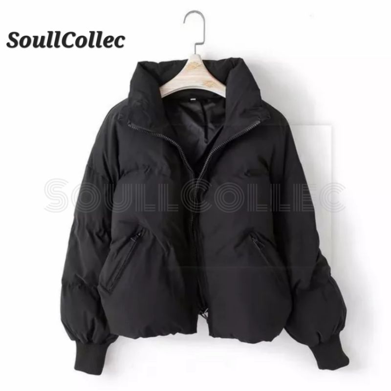 SoullCollce.id jaket korea cewe - jaket drakor lucu - jaket winter korea - jaket gelembung harajuku