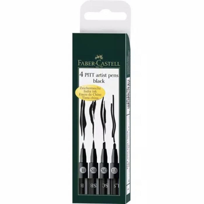 

Art / Faber Castell Pitt Artist Pen Black Set 4