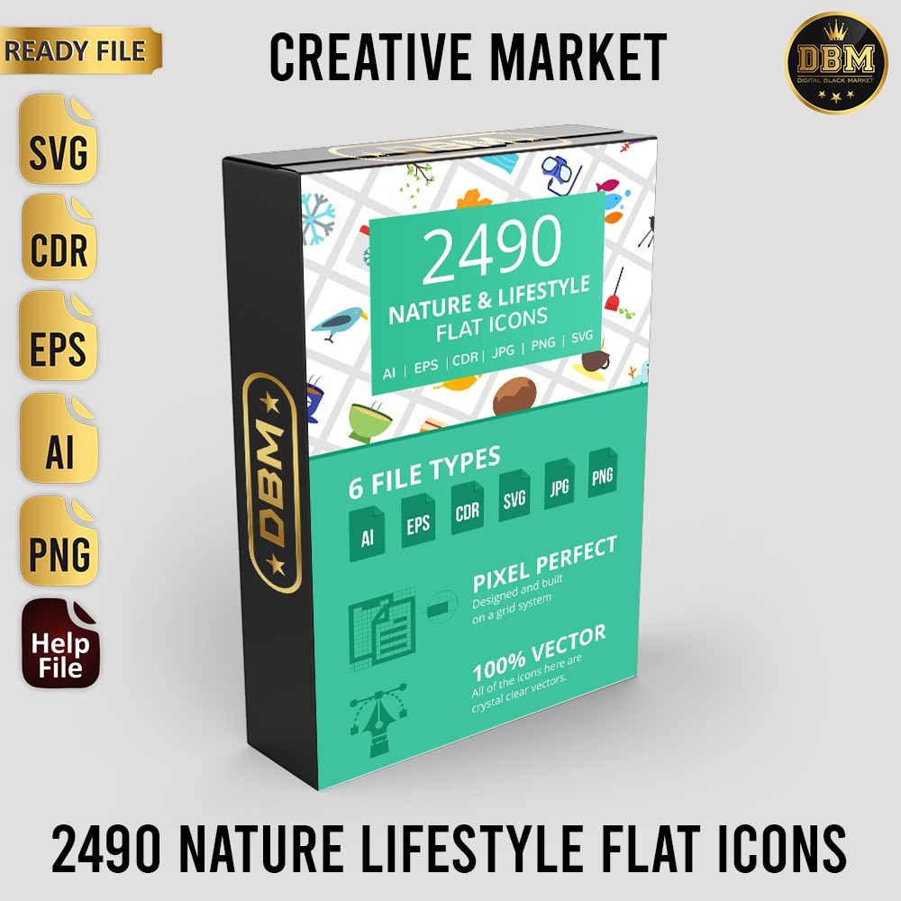 2490 Nature Lifestyle Flat Icons - Vector Designs