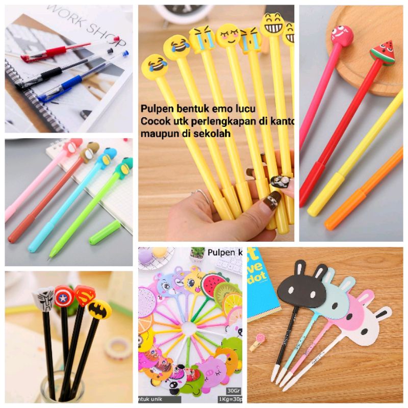 

PULPEN GEL / PULPEN KARAKTER / PULPEN LUCU / BOLPOIN / PEN GEL / ALAT TULIS KARTUN KARAKTER LUCU