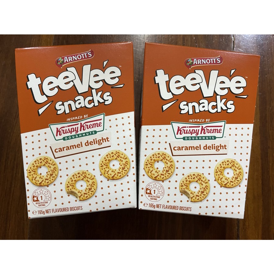 Arnotts TeeVee Snacks Krispy Kreme Caramel Delight. Ori Australia