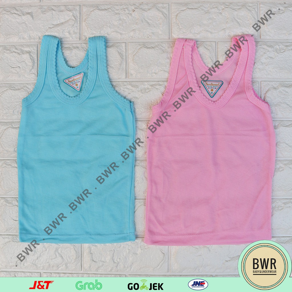 [ 3pc ] Singlet Anak LATIF WARNA Polos  Pakaian Kaos Dalam Anak Latif  Satuan - Bwr