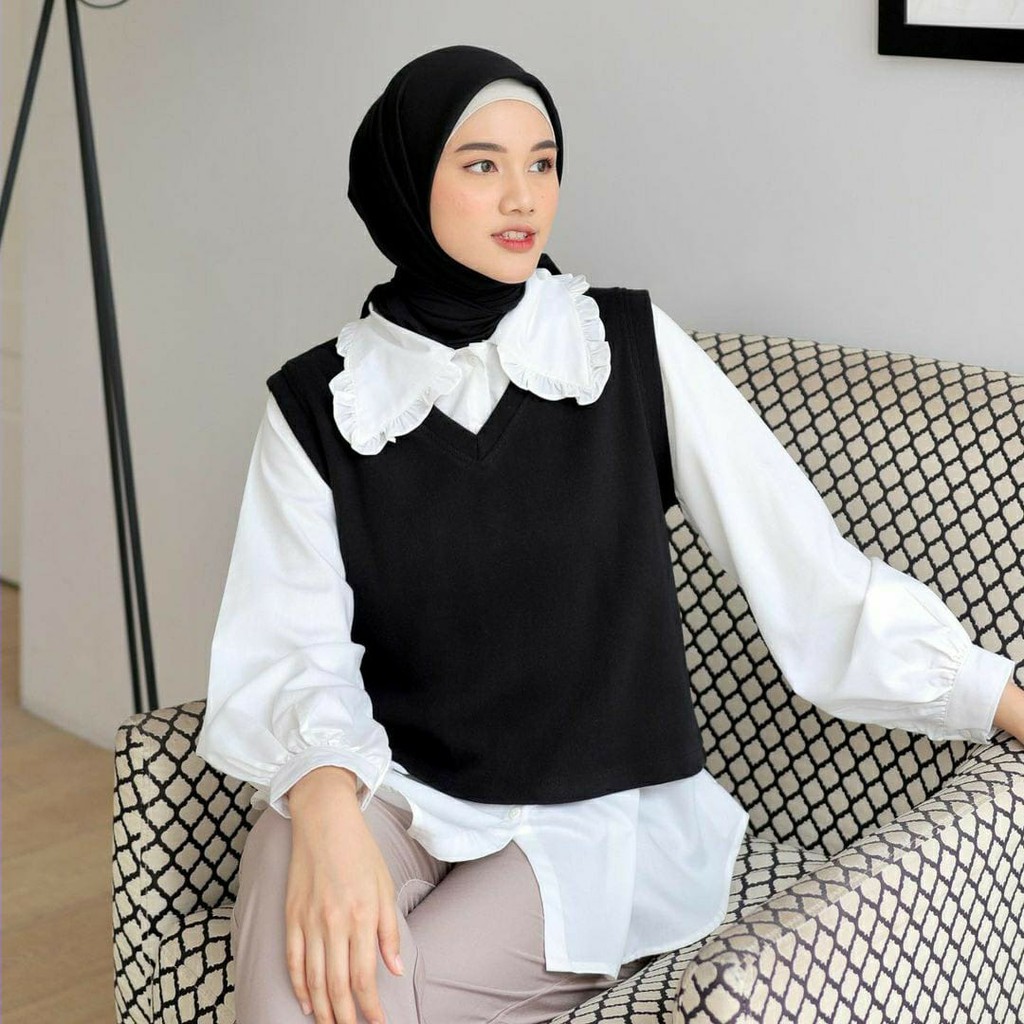 Twins Blouse Atasan Baju Muslim Wanita Korean Style Fashion Terlaris