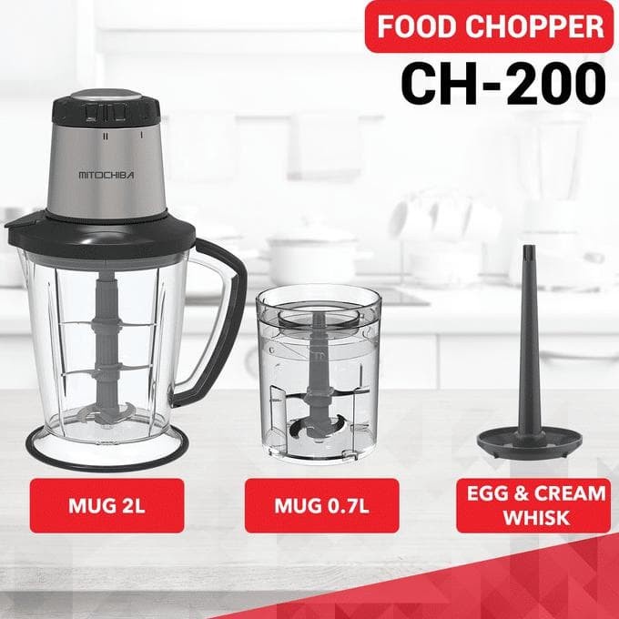 MITOCHIBA Food Magic Chopper CH-200 Blender Alat Penggiling dan Penghalus Bumbu