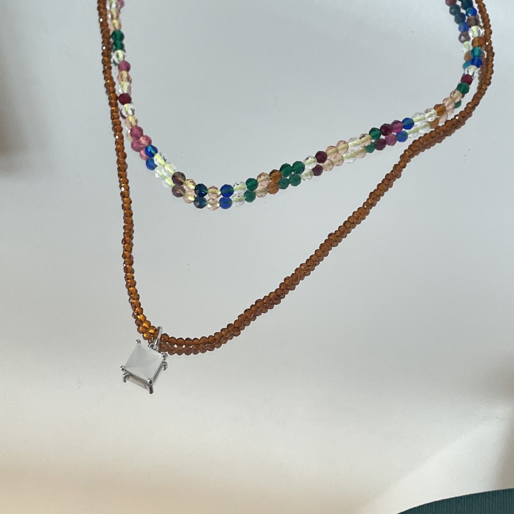 Kalung Manik-Manik Warna-Warni Gaya Retro Korea