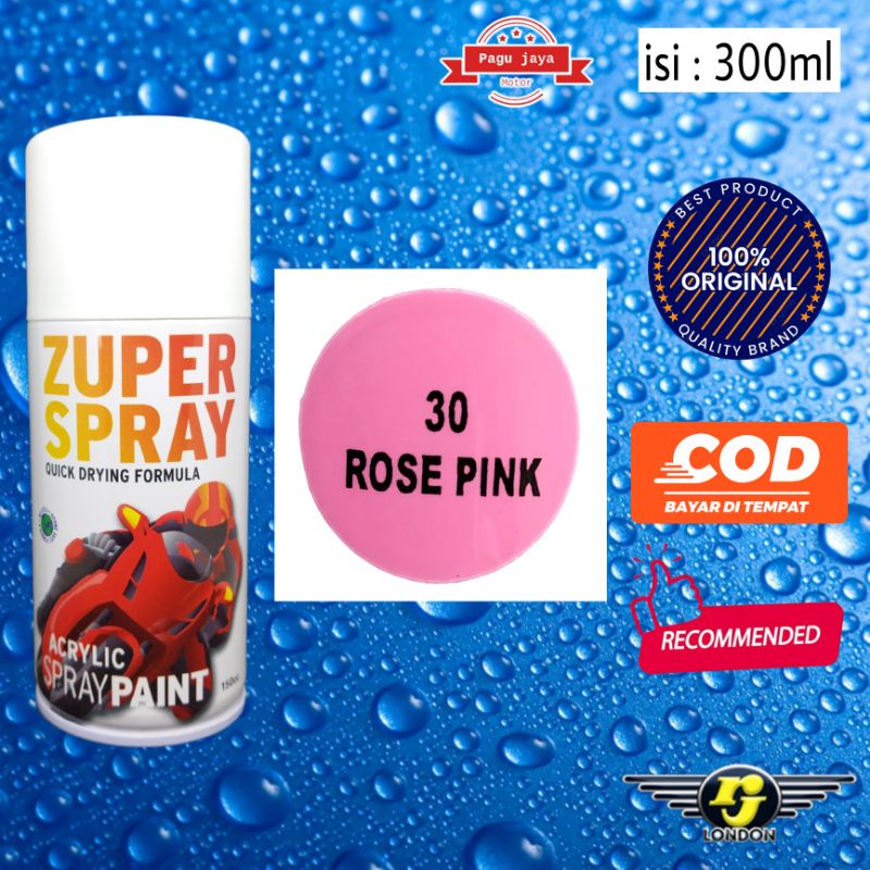 cat semprot rose pink 300cc zuper spray pilok pilox produk dari rj london spray paint