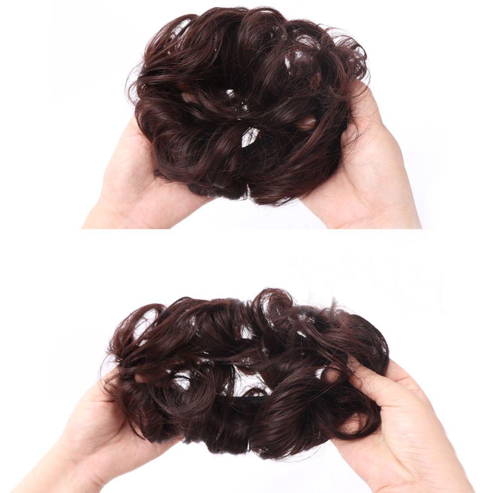 NEEDWAY Wig hair Convient Girl Bud head Aksesoris Rambut Meningkatkan volume Rambut Kepala Bola Lingkaran Bola Wig