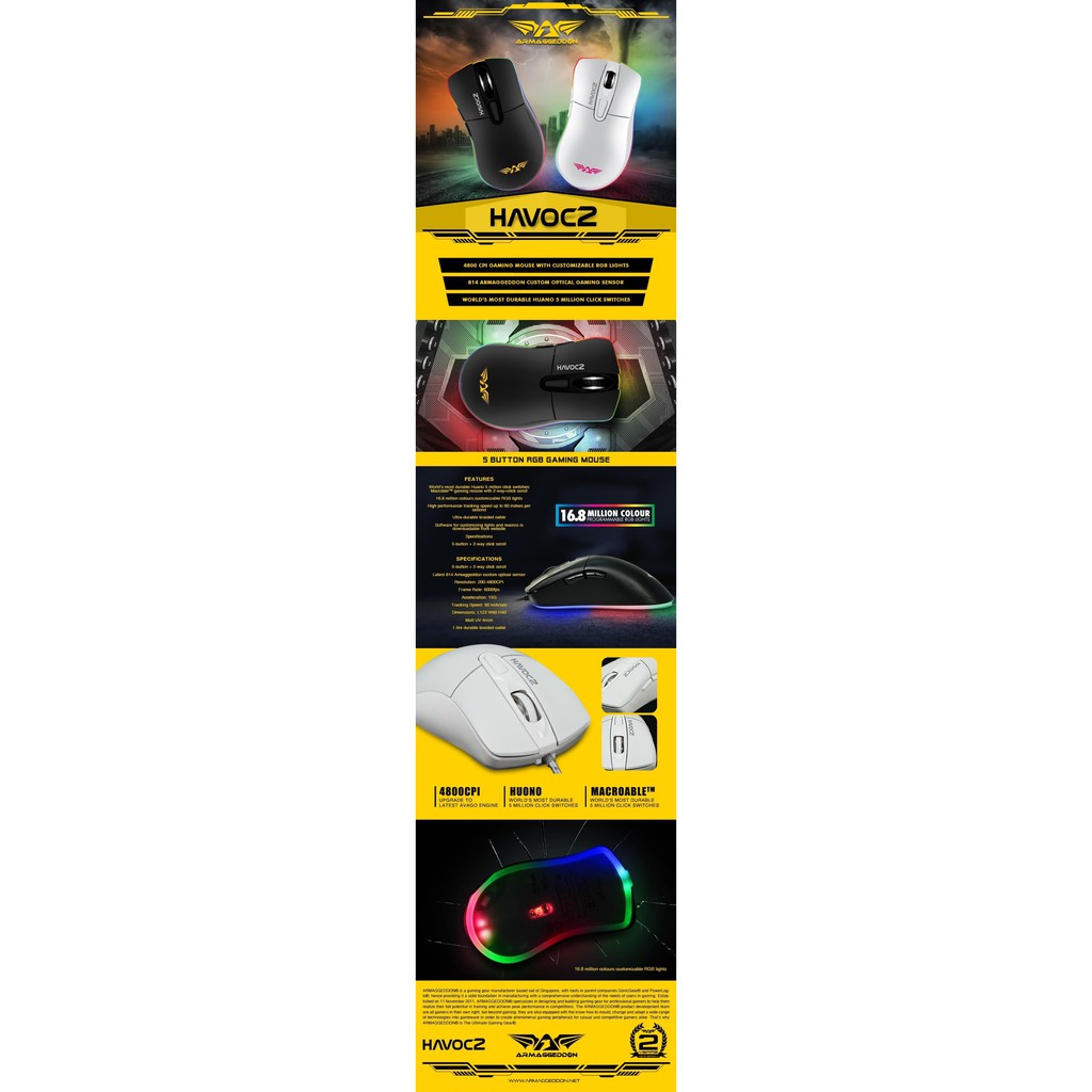 Armaggeddon HAVOC 2 Mouse RGB Gaming