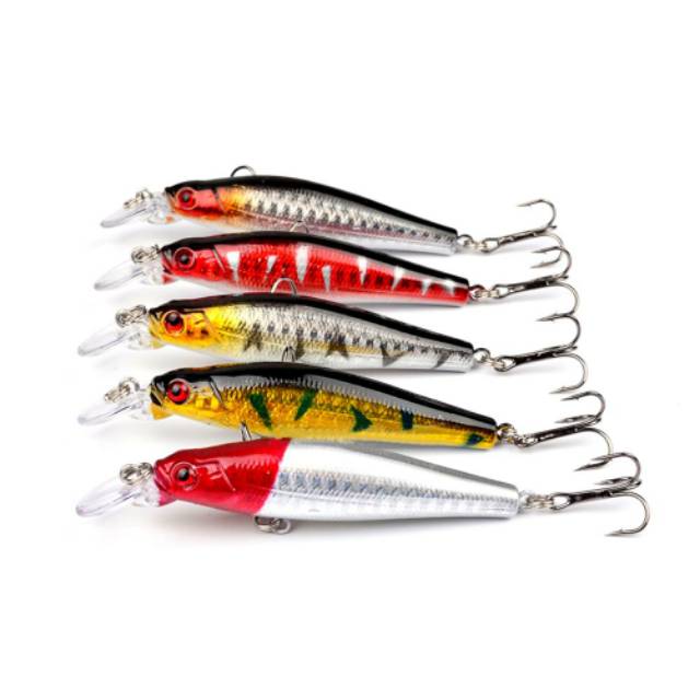 ( M13 ) 9 CM Umpan Keras Crankbait Treble Hooks Fishing Lure