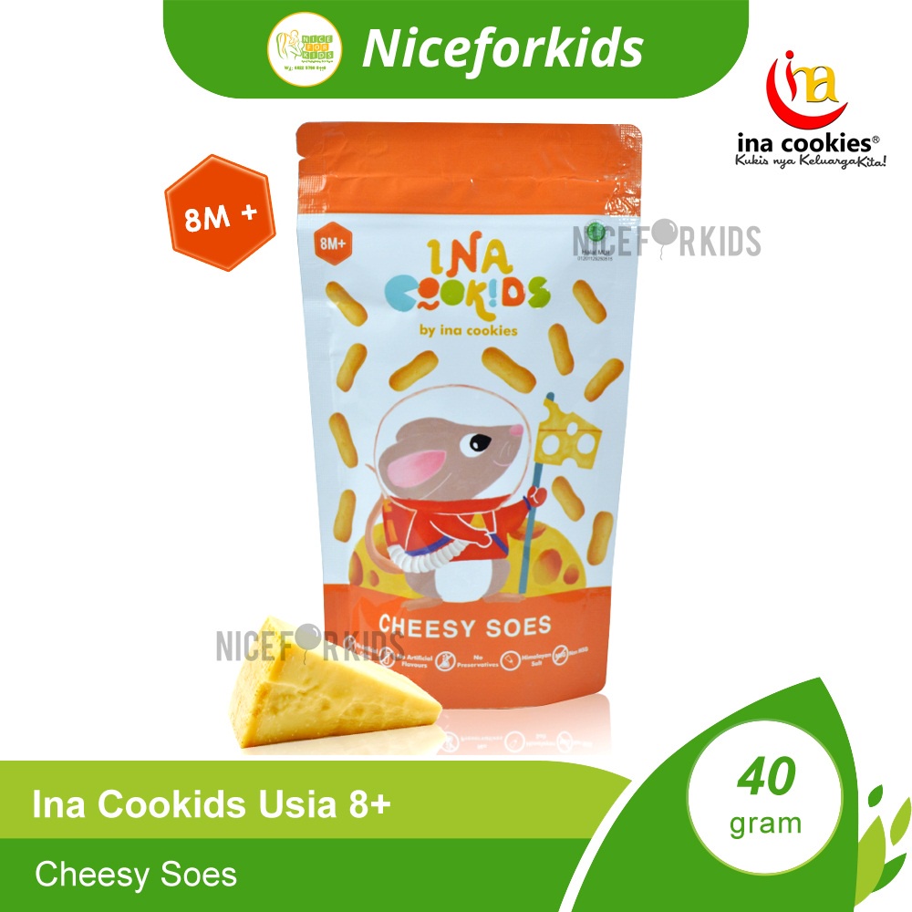 Ina Cookids Camilan Soes Rasa Buah dan Sayuran Usia 8+ dan 12+ / Cemilan Bayi