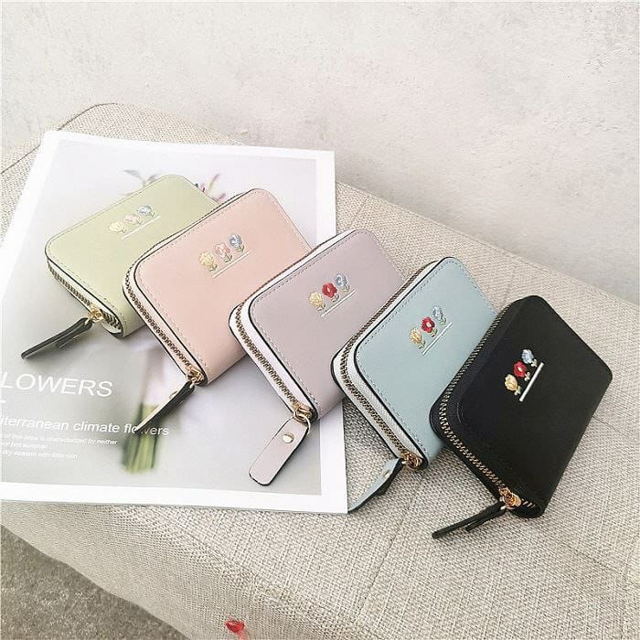 GI 1365 RISCE DOMPET KARTU GAMBAR BUNGA IMPORT WANITA CEWEK PEREMPUAN JAKARTA BATAM jtf