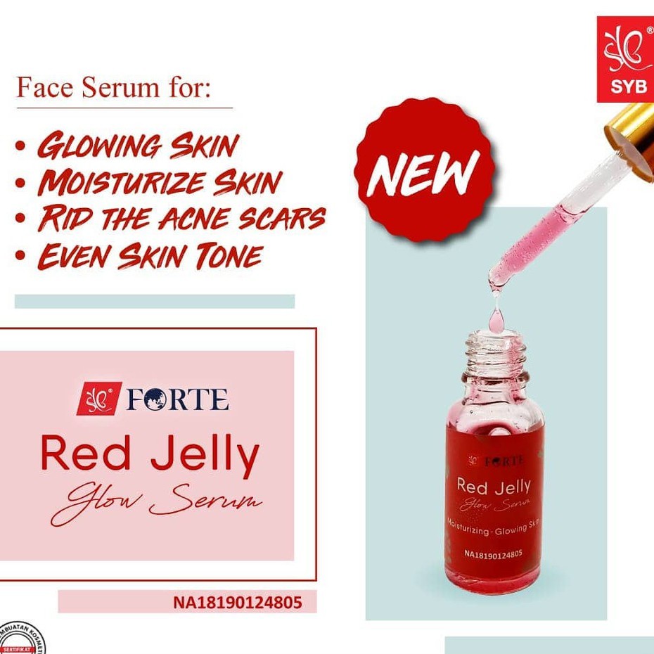 NEW! SYB RED JELLY GLOWING SERUM - SERUM RED JELLY SYB FORTE - FLAWLESS RED JELLY