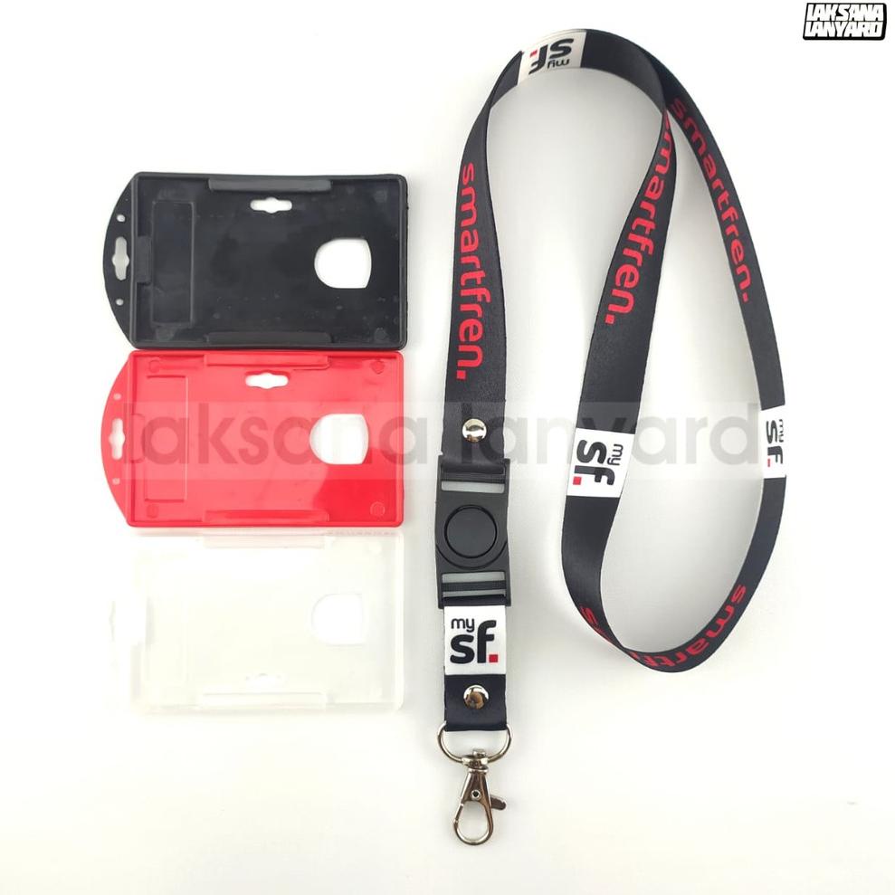 

[KODE WL78O] LANYARD TALI ID CARD SMARTFREN PRINTING