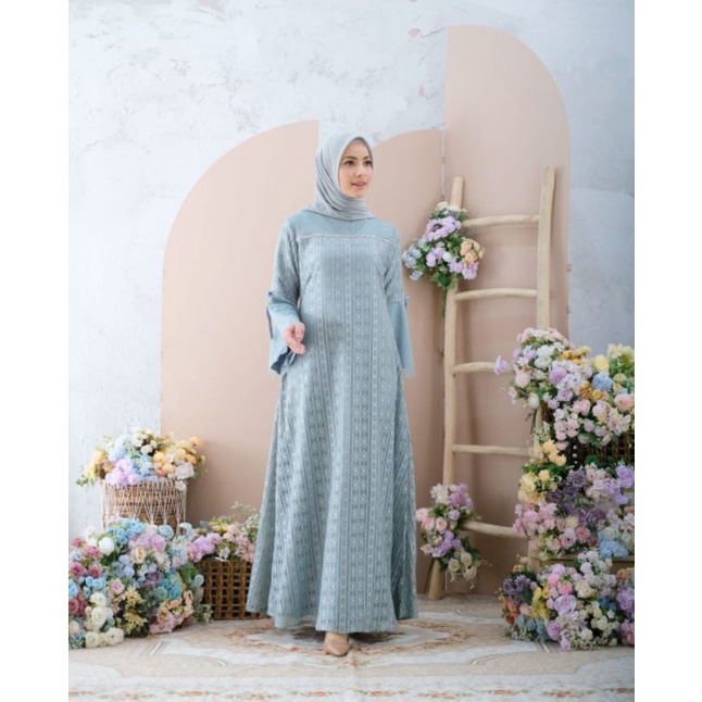 Gamis evalina dress/gamis muslimah/gamis pesta/gamis kondangan/gamis keluarga/gamis Malaysia