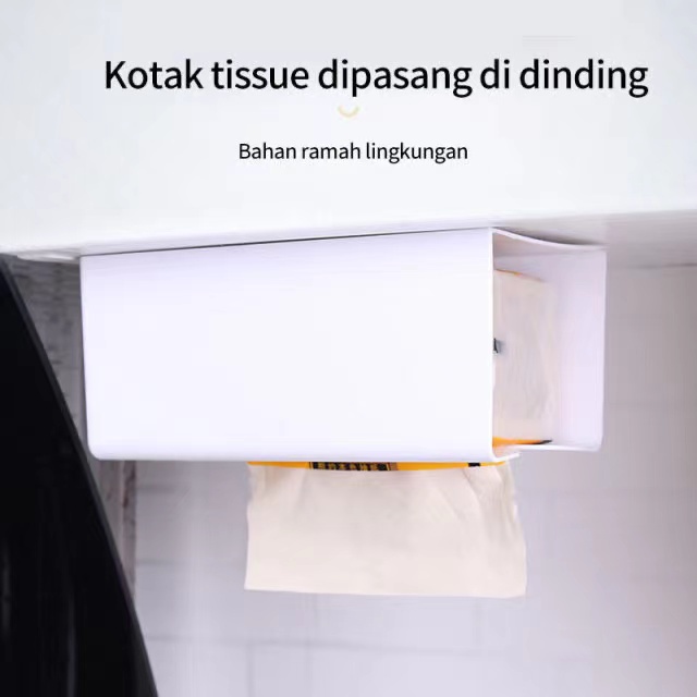 Kotak Tisu Tempel / Tempat Tisu Tempel Dinding Multifungsi Untuk Dapur &amp; Toilet