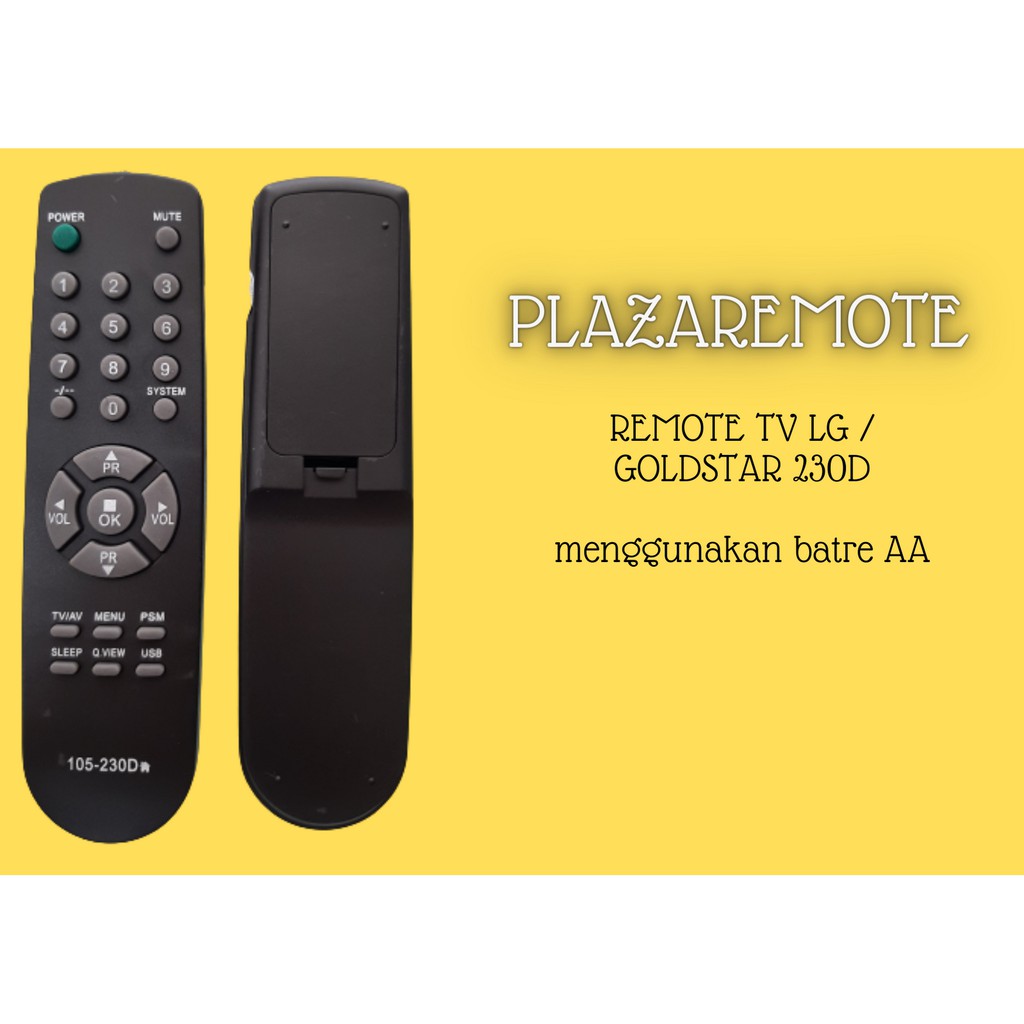 Remote LG DAN GOLDSTAR TV 230A DAN 230D