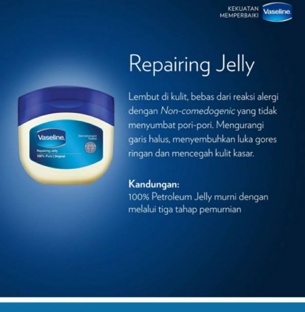 VASELINE REPAIRING PETROLEUM JELLY LOTION ORIGINAL PURE 100ML