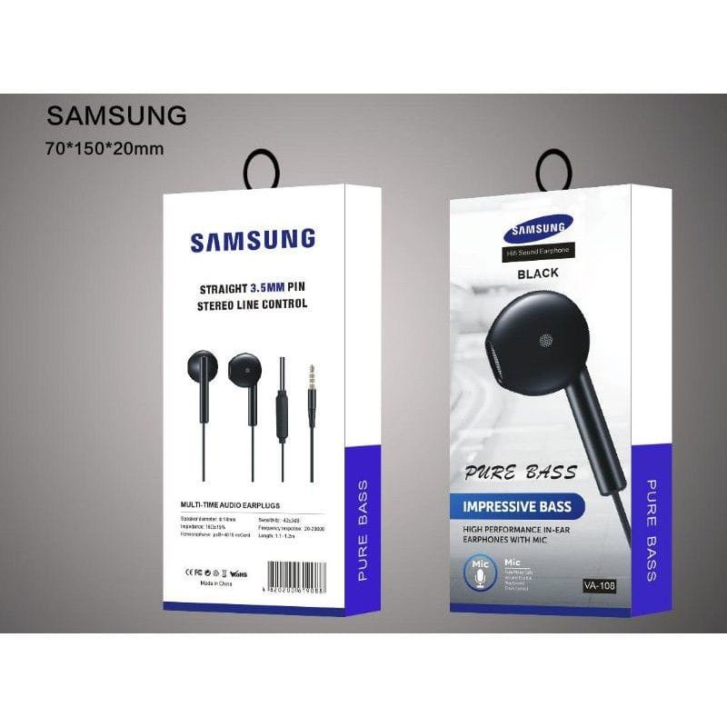 Headset SAMSUNG VA-108 PURE BASS Handsfree SAMSUNG VA108 PUREBASS Earphone SAMSUNG VA-108 PURE BASS