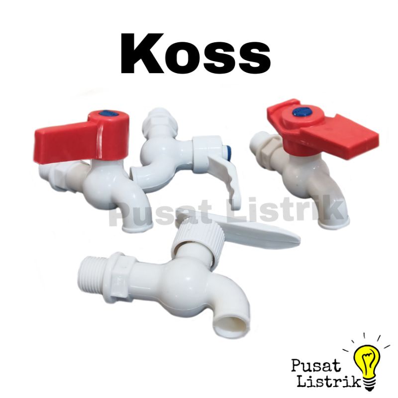 Kran PVC Taman Tembok 1/2&quot; inch KOSS Keran Plastik Taman Tembok