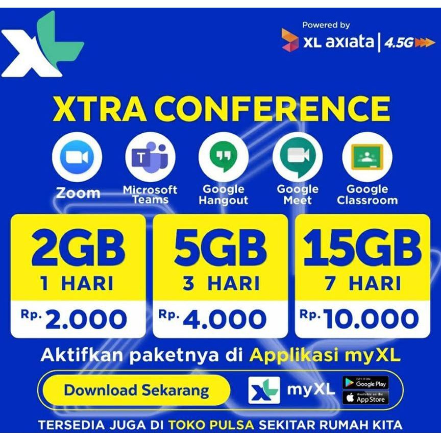 KUOTA / PAKET DATA EDUKASI DAN CONFERENCE SPESIAL KARTU XL