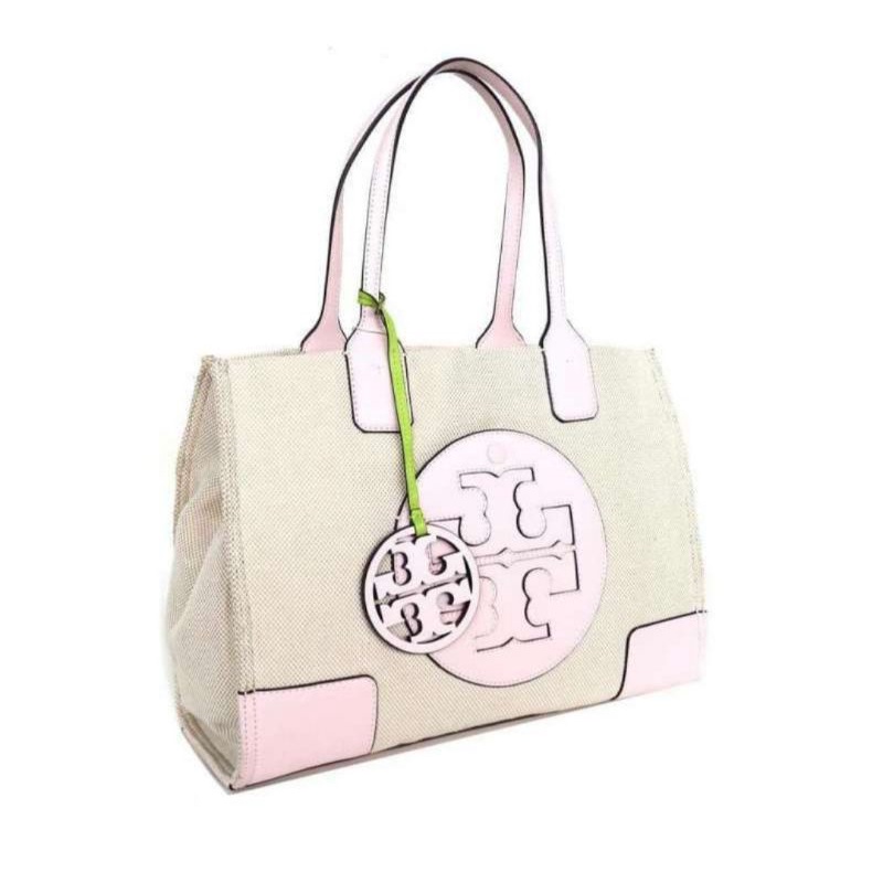 Tory Burch Ella Canvas Mini Tote Small Pink