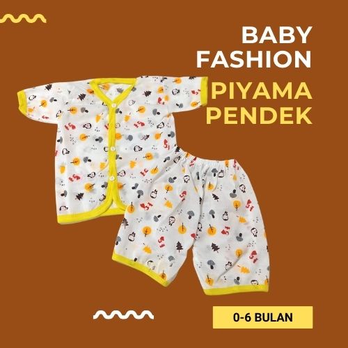 Setelan Piyama Panjang Baju Tidur Anak Bayi Usia 0-6 Bulan