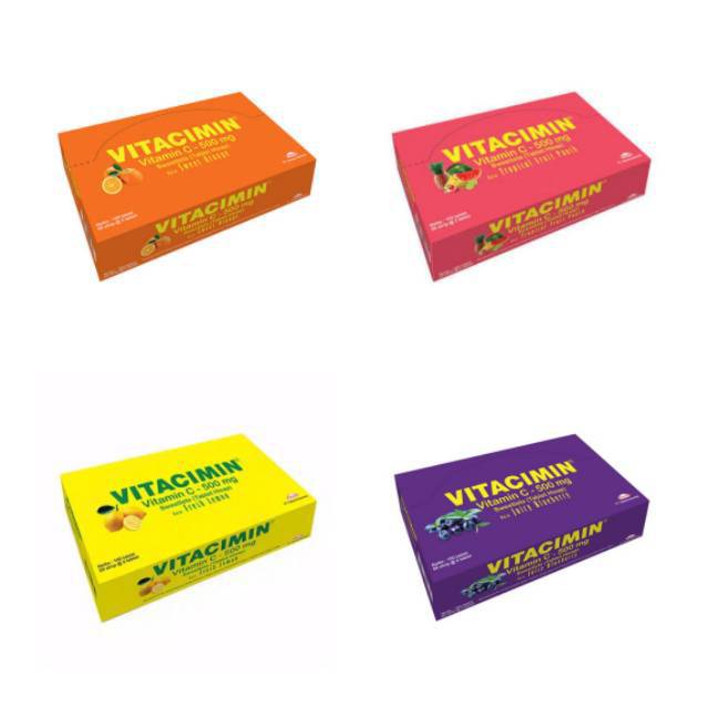 Vitacimin / Vicee Strip (2 tablet) / Vitamin C Lemon /Jeruk / Orange / Tablet imun Hisap 500mg