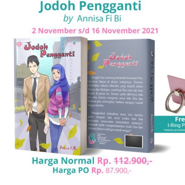 Buku Novel Jodoh Pengganti novel original Penerbit LovRinz