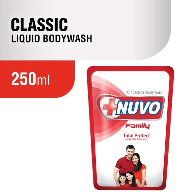 Jual Nuvo Family Antibacterial Body Wash Pouch 250ml Shopee Indonesia