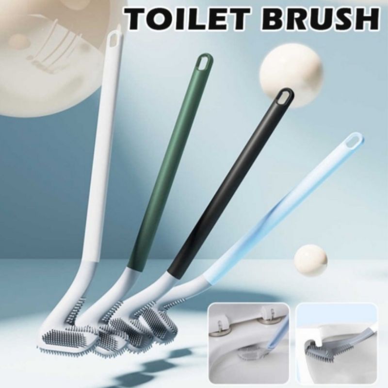 Sikat Silikon Lengkung Sikat WC Silikon Toilet Brush Golf Bathroom