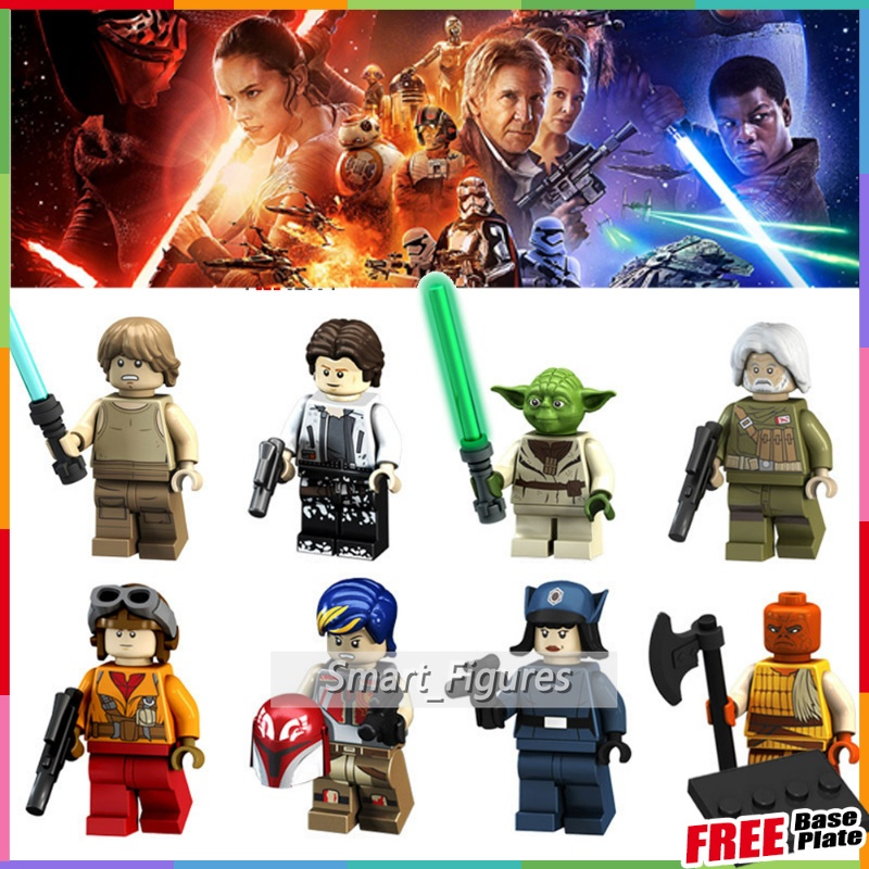 Mini Figure Star Wars Luke Han Solo Master Yoda Admiral Matt Rebel Pilot Sabine Wren PG8115