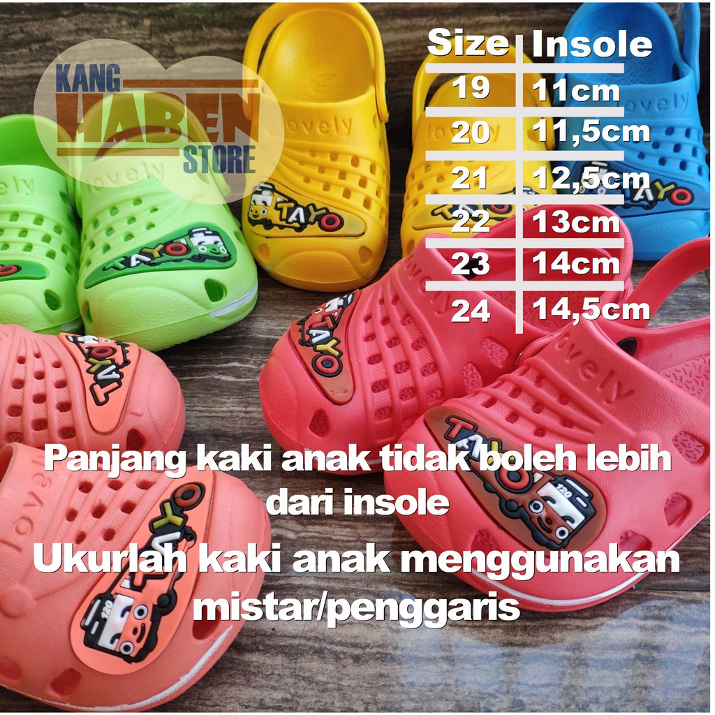 255ET Sandal Baim Bayi Anak Laki laki Karakter T4YO Sendal Lucu