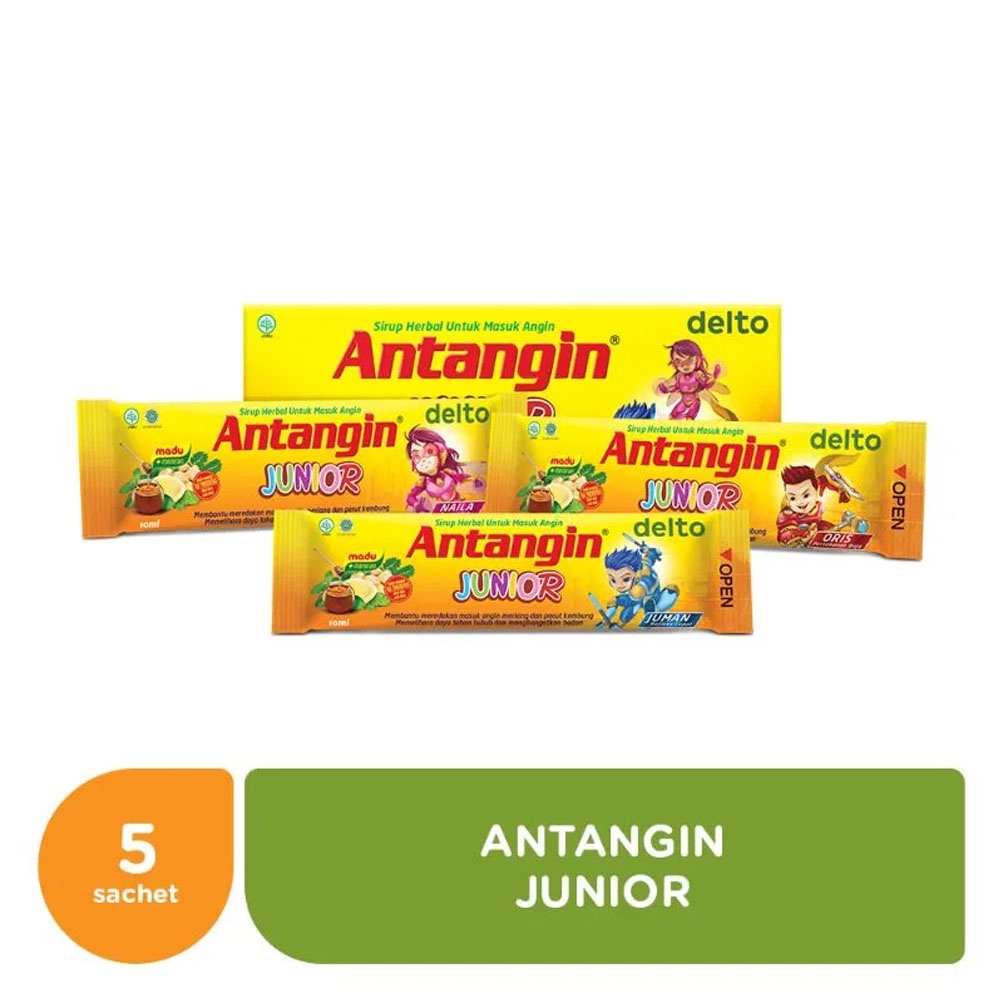 Bisa COD Antangin Junior Masuk Angin Isi 5 Sachet - Antangin Junior Anak 2-12 Tahun - Meredakkan Masuk Angin