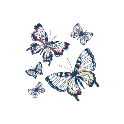 

POTATOO ORIENTAL BUTTERFLY Temporaryy Tatto Sticker