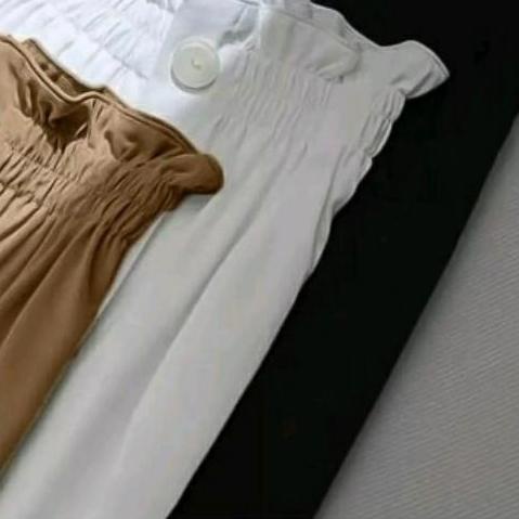 CELANA WANITA KULOT KERUT SUSUN PANJANG KANCING DEPAN