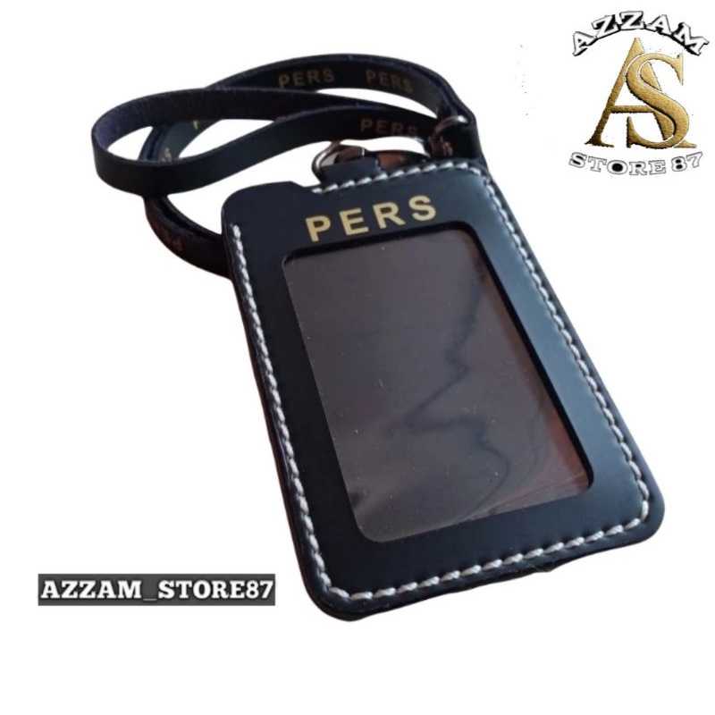 

Holder ID Card - Tali Lanyard Nametag Logo PERS Hitam