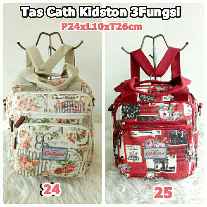 PROMO   CK501 Tas Jinjing/Selempang/Ransel wanita Import CathKidston 3Fungsi   Terlaris