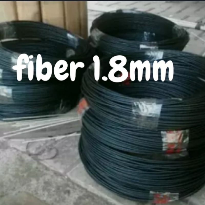 Jeruji fiber hitam 1.8mm panjang 50m