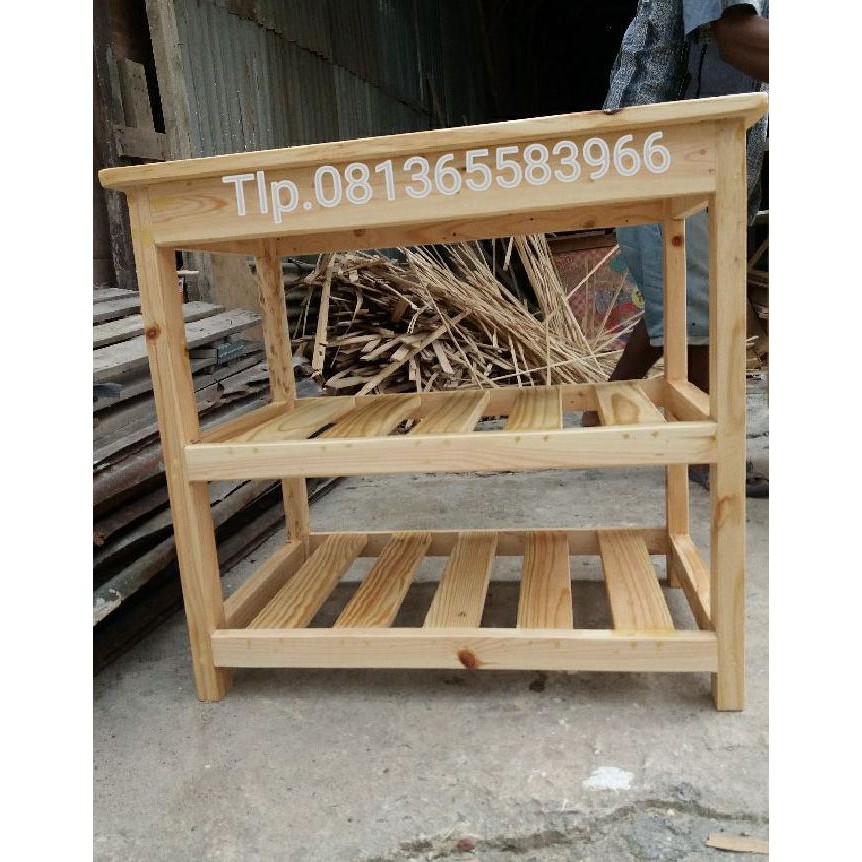 Rak Kayu Jati Belanda / Meja Tv / Meja Tingkat / Meja Rak / Maja / Rak Familovelystore