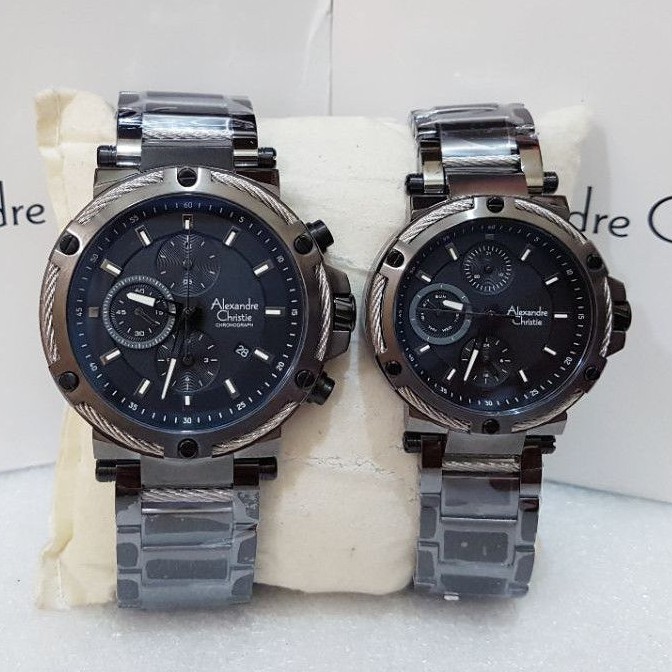 ALEXANDRE CHRISTIE COUPLE AC 6561 BLACK JAM TANGAN ALEXANDRE CHRISTIE AC 6561 ORIGINAL