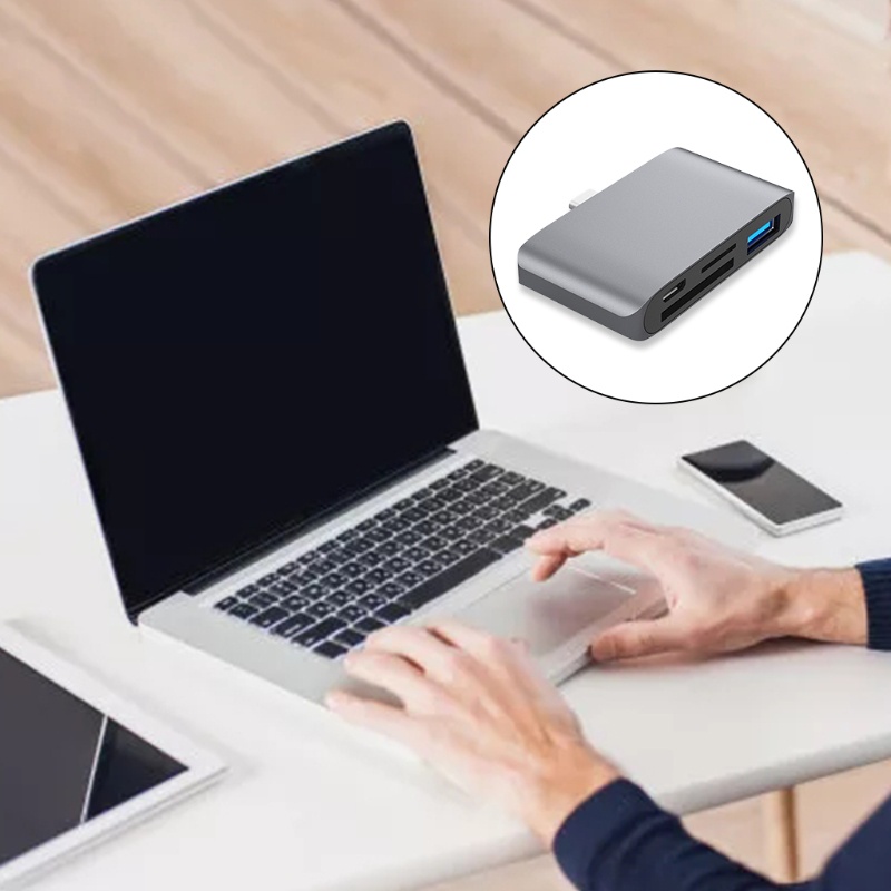 Btsg Tipe C 4in1 Hub USB 3.1 Multi-Card Reader Didukung Oleh USB Untuk PC