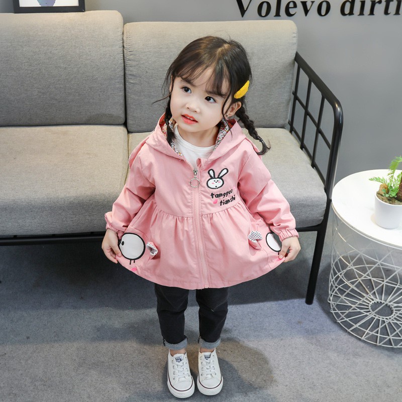 CHUBBI 2 Jaket Anak Bayi Perempuan Import Telinga Kelinci Panjang