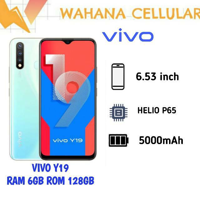 Vivo Y19 RAM 6/128GB GARANSI RESMI - HP VIVO Y19 RAM 6GB ROM 128GB