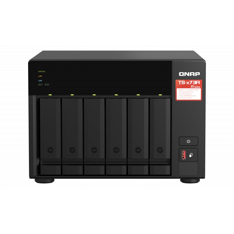 QNAP TS-673A RAM 6-Bay NAS diskless AMD Quad Core NAS