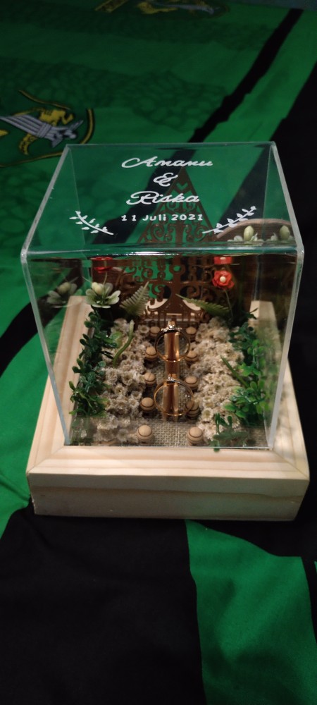 Ring Box Seserahan Rustic Variasi Wayang Tempat Cincin Lamaran